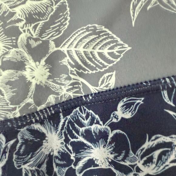 NWT PopFlex Crisscross Hourglass Leggings Women's Size XS Blue Floral High Rise - Picture 5 of 9